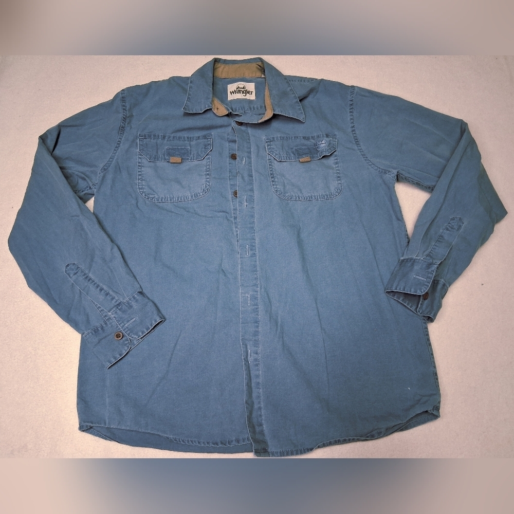 Wrangler Men's Denim Blue Casual Shirt